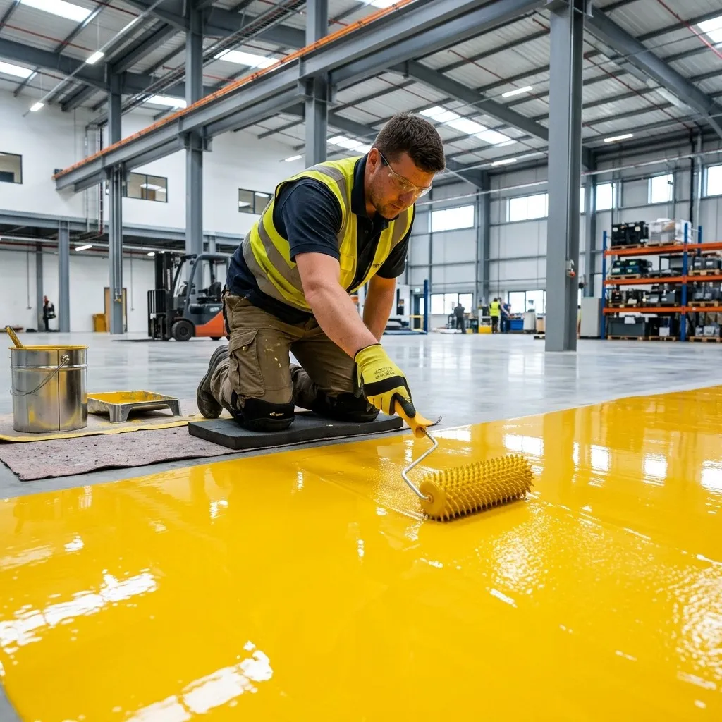 Pavimentazione industriale in resina con finitura professionale