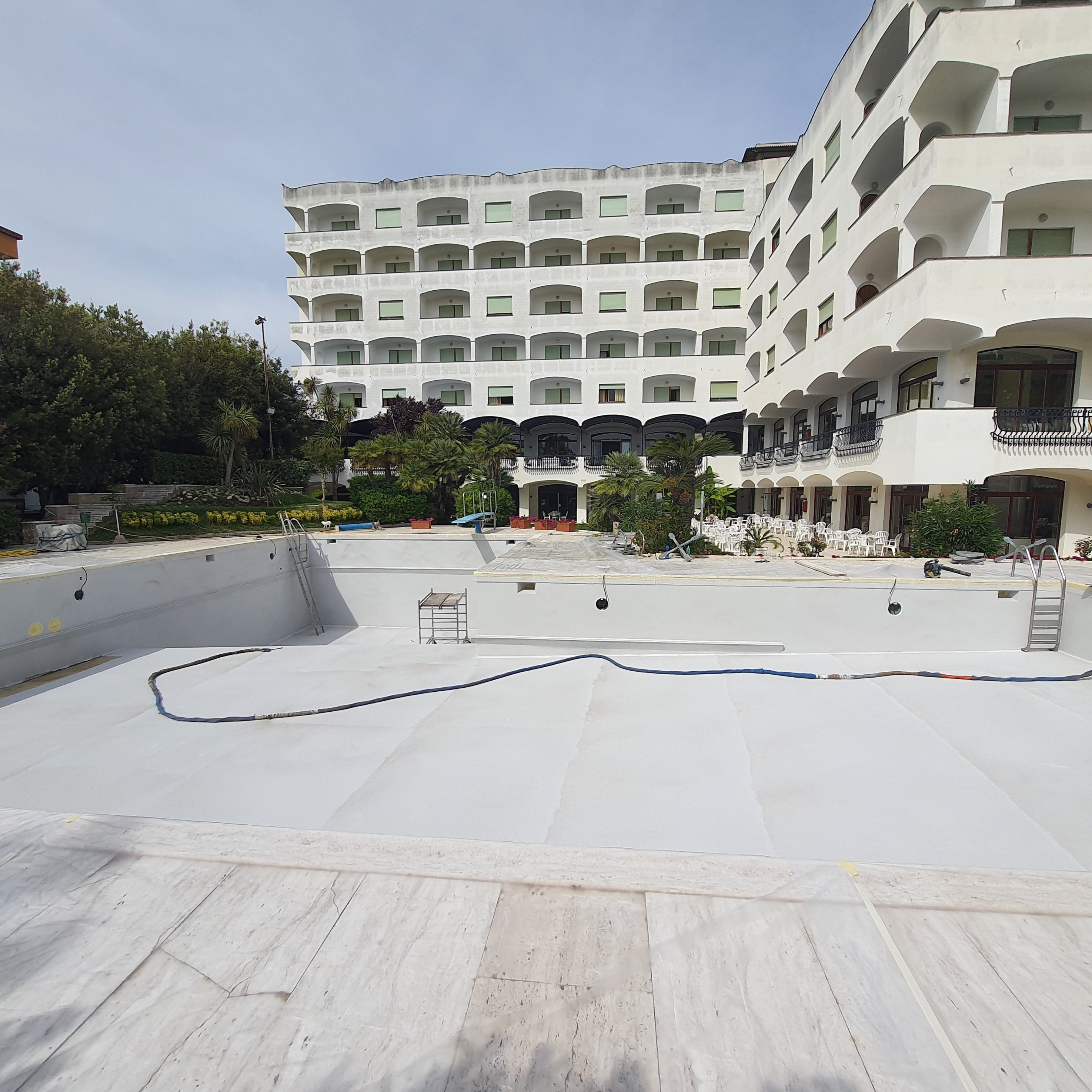Pool waterproofing - During